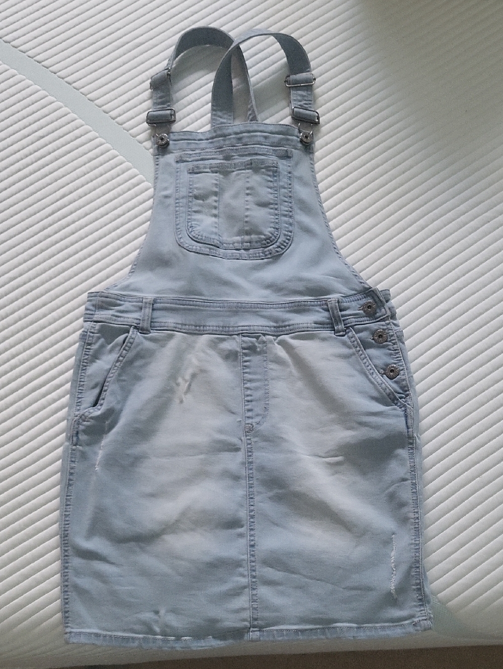 Light Wash Denim Skirt Overalls